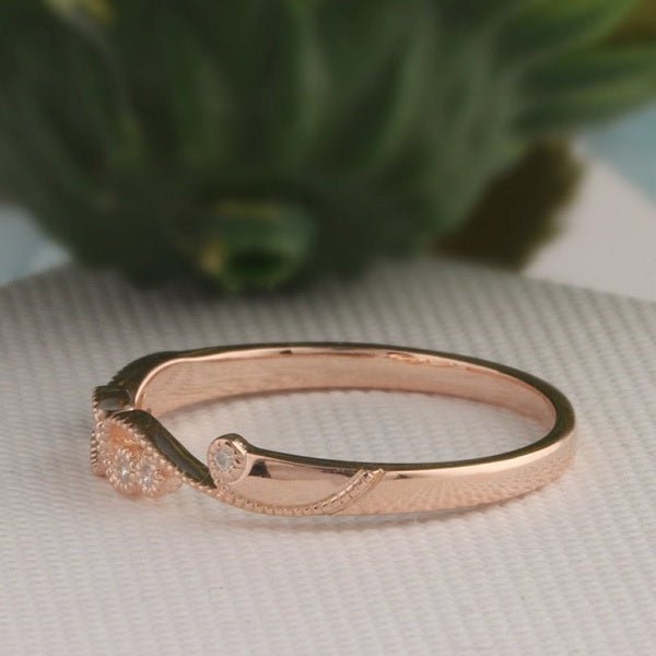 Moissanite 14k Gold Wedding Band