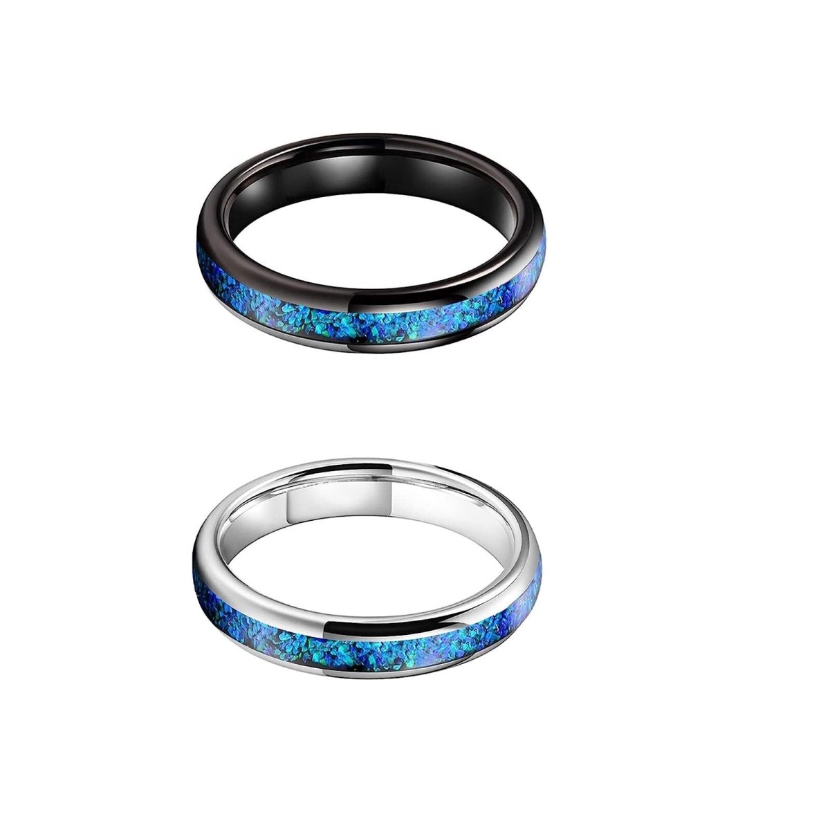 Opal Waves - Tungsten Blue Opal Ring