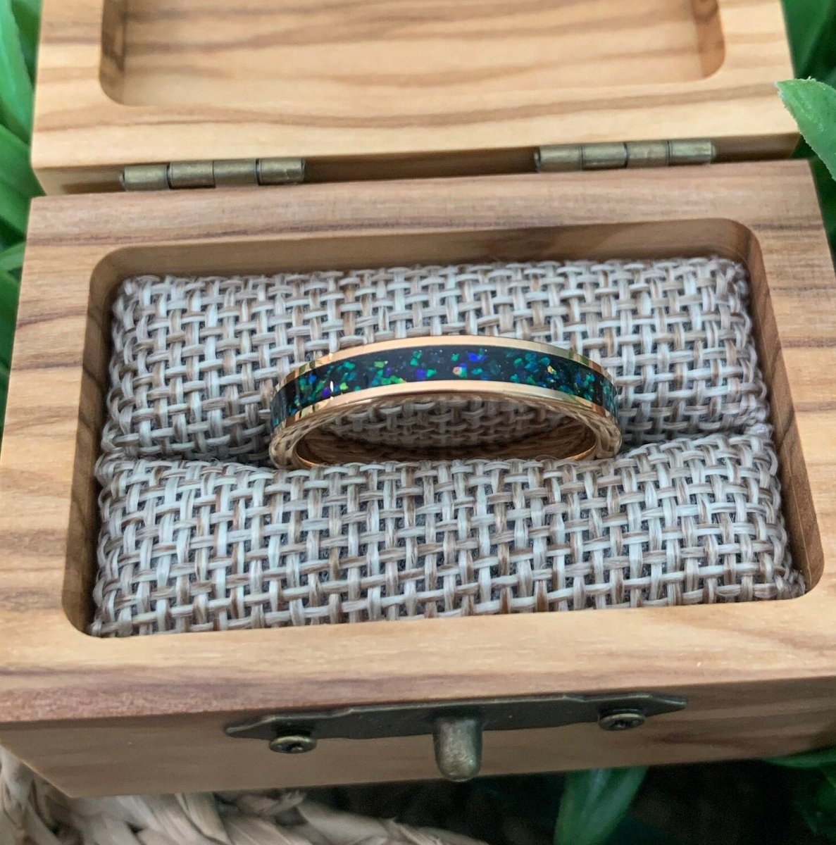 Galaxy Opal - Rose Gold Galaxy Opal Ring