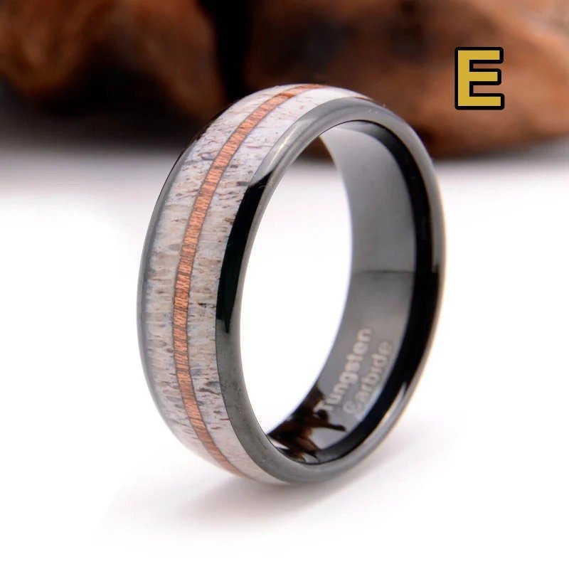 Men's Deer Antler Ring Collection