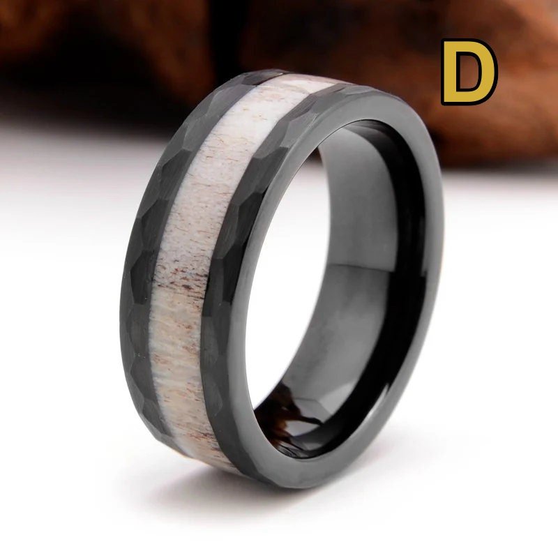 Men's Deer Antler Ring Collection