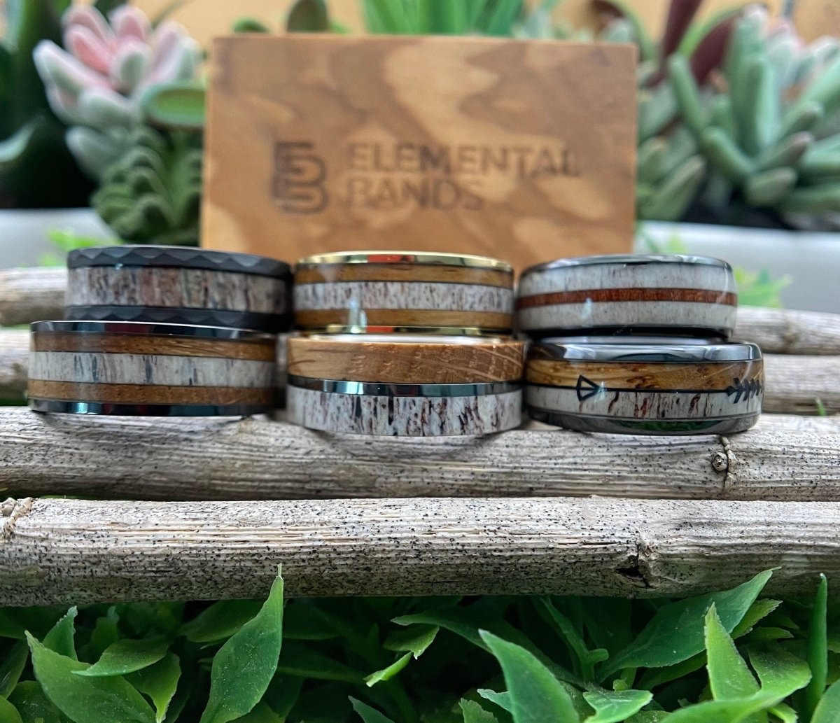 Men's Deer Antler Ring Collection