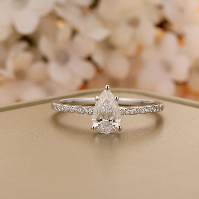 Moissanite Engagement Ring