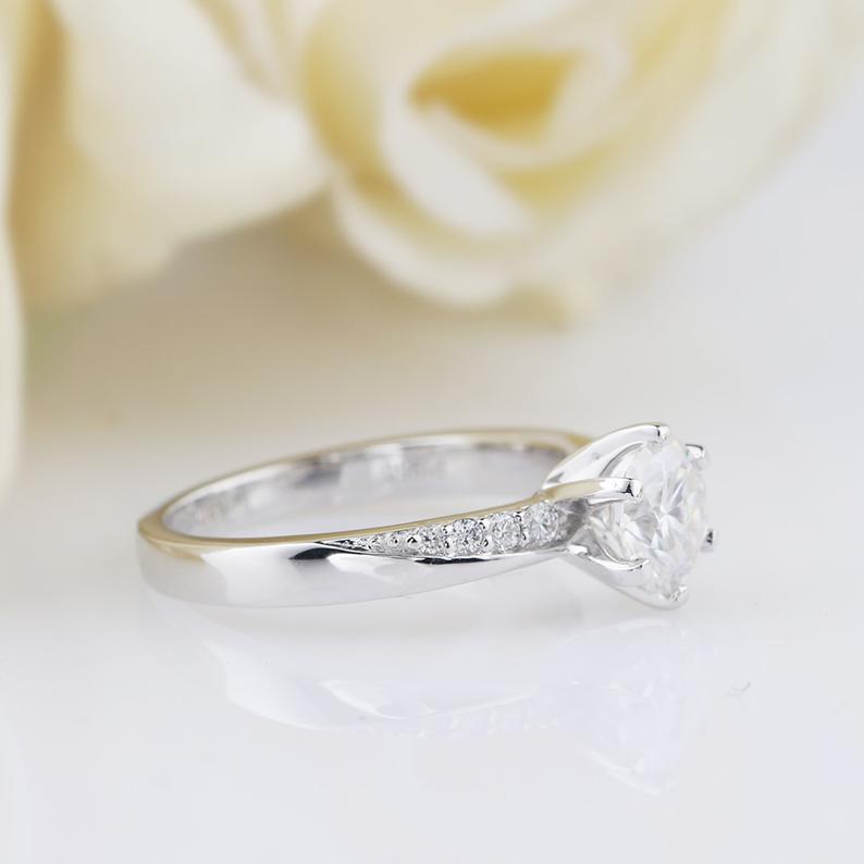 Moissanite Engagement Ring