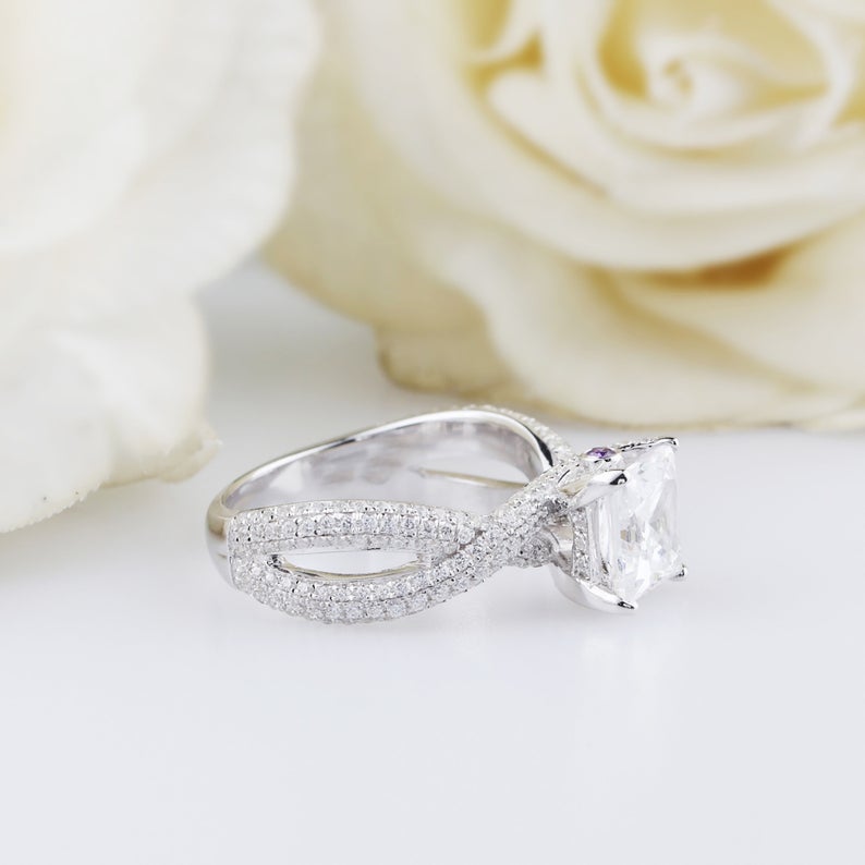 Moissanite engagement ring