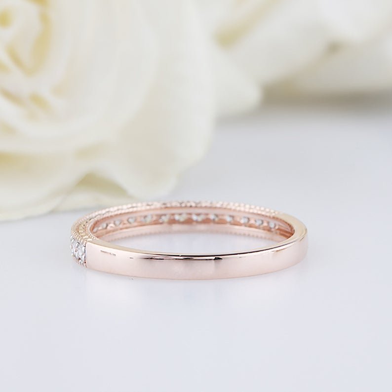 Rose Gold and White Gold Wedding Band
