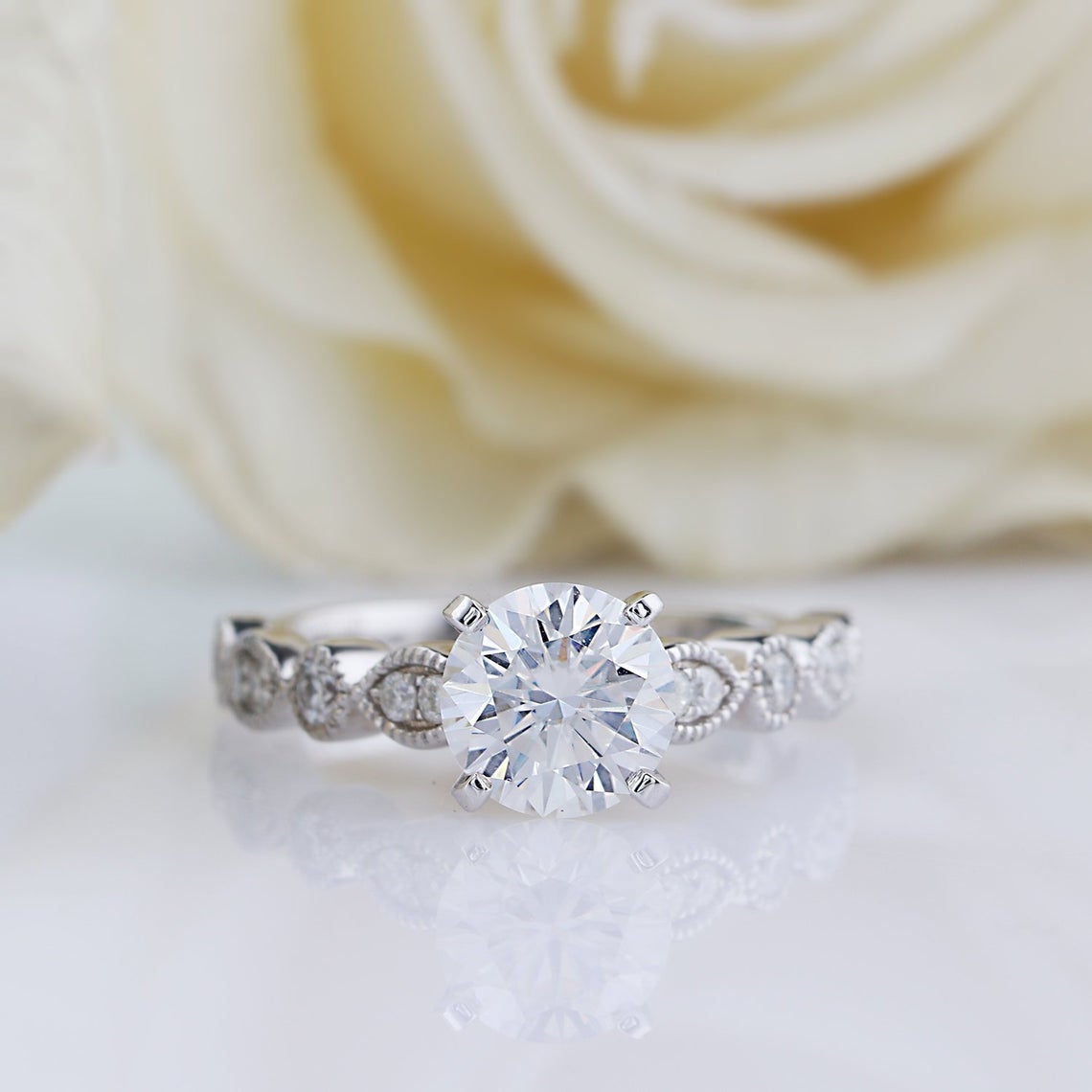 vintage moissanite ring