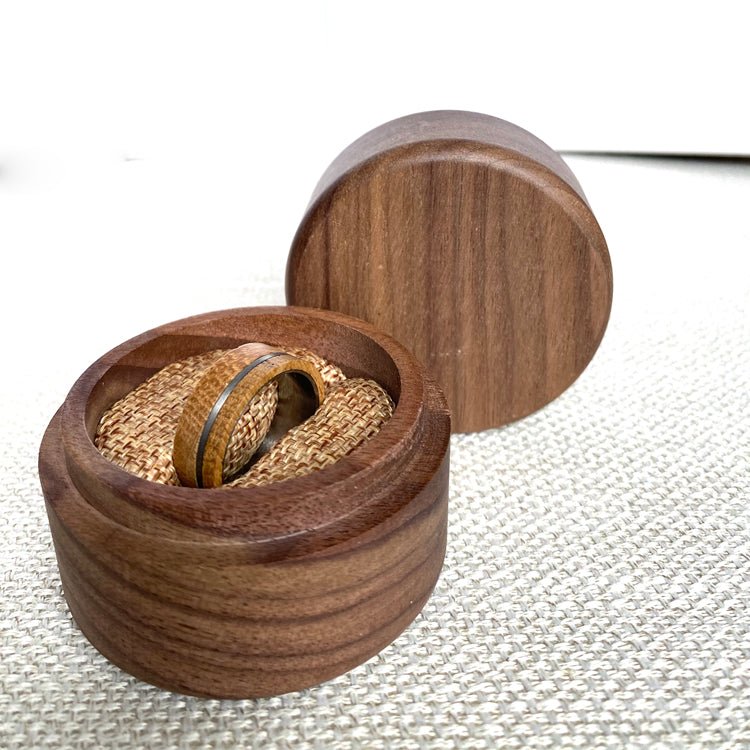 Whiskey Sliver - Whiskey Barrel Wood Silver Tungsten Ring