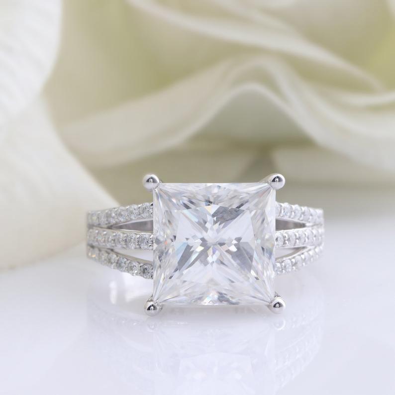 6 carat moissanite ring