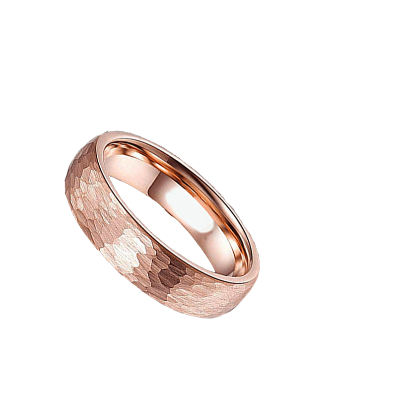 Women Tungsten Hammered Ring