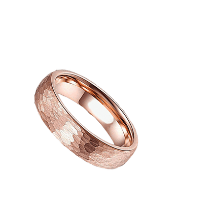 Women Tungsten Hammered Ring