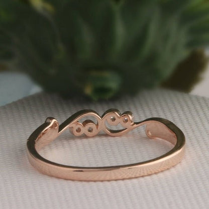 Moissanite 14k Gold Wedding Band