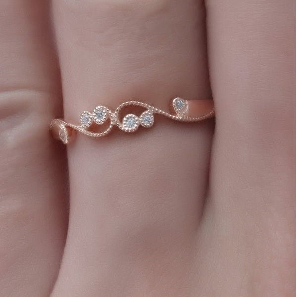 Moissanite 14k Gold Wedding Band