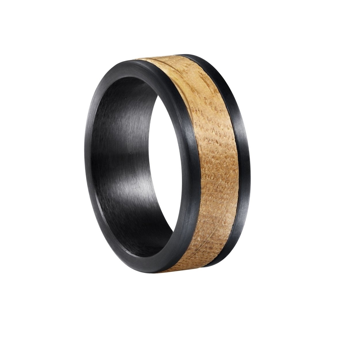 Black Bourbon - Black Tungsten Bourbon Barrel Ring