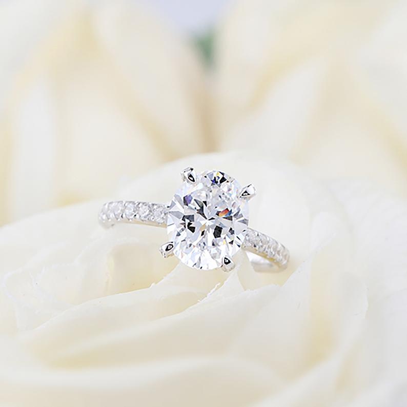 Moissanite Engagement Ring