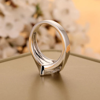 Eye of Love - 1 Carat Oval Cut Moissanite Ring