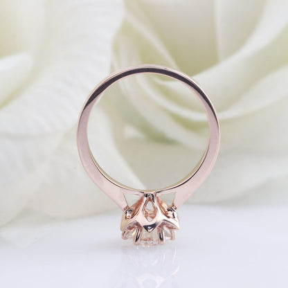 moissanite engagement ring 1 carat flower
