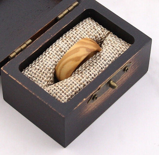 Solid Olive - Solid Olive Wood Wedding Band