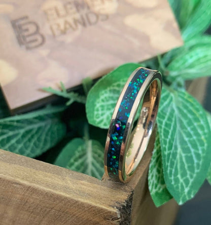 Galaxy Opal - Rose Gold Galaxy Opal Ring