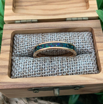 Galaxy Opal - Rose Gold Galaxy Opal Ring