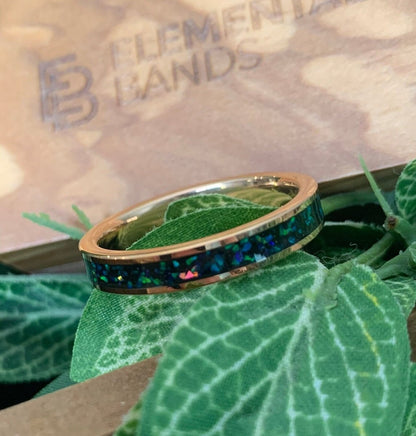 Galaxy Opal - Rose Gold Galaxy Opal Ring