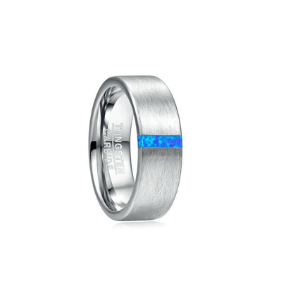 Opal Touch - Blue Opal Tungsten Ring