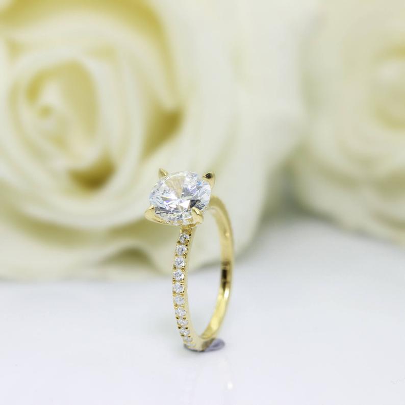 Moissanite Engagement Ring