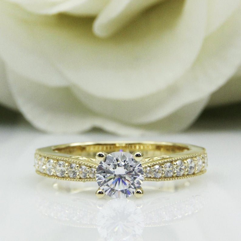 Moissanite Engagement Ring