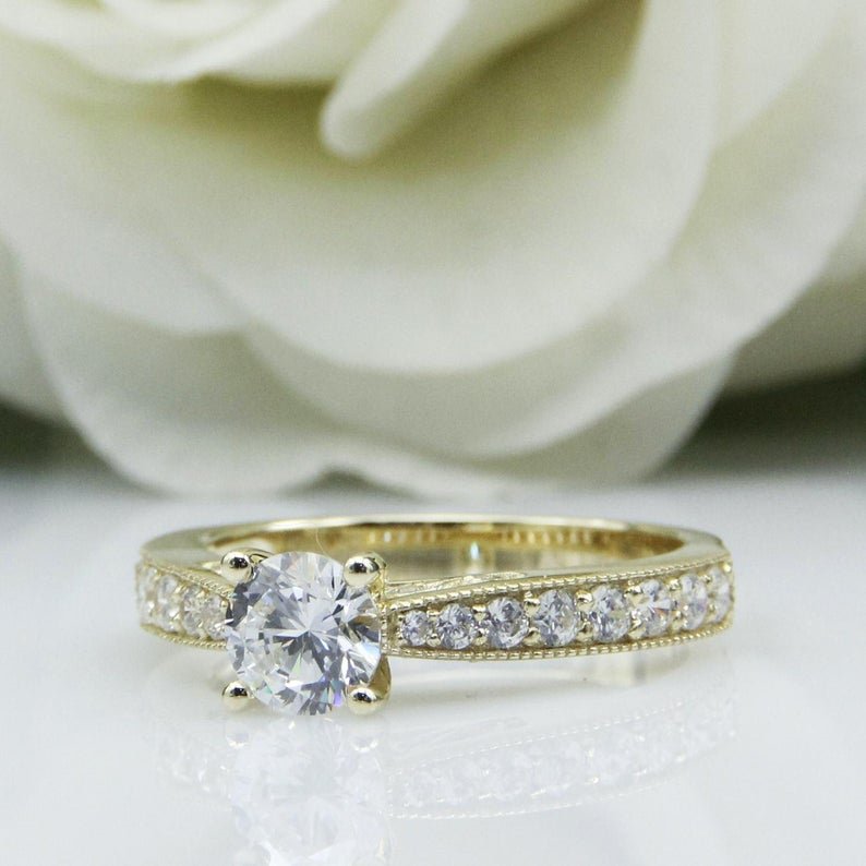 Moissanite Engagement Ring