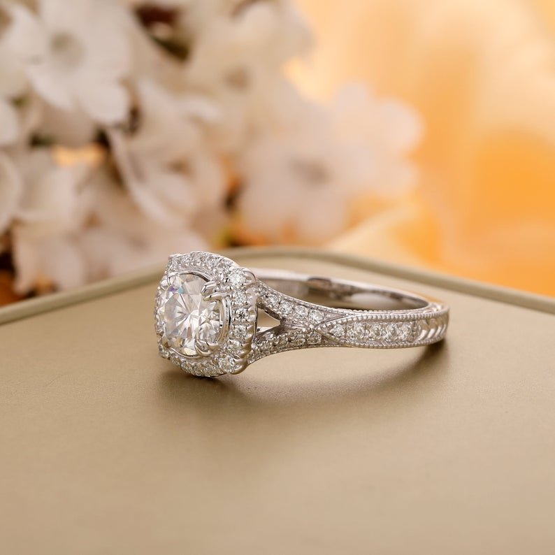 Moissanite Engagement Ring