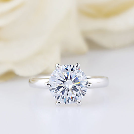 Solitaire Moissanite Ring