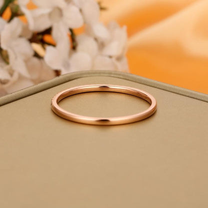 Wedding Band with Moissanite Stones