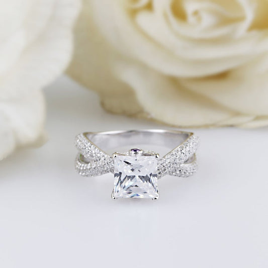 Moissanite engagement ring