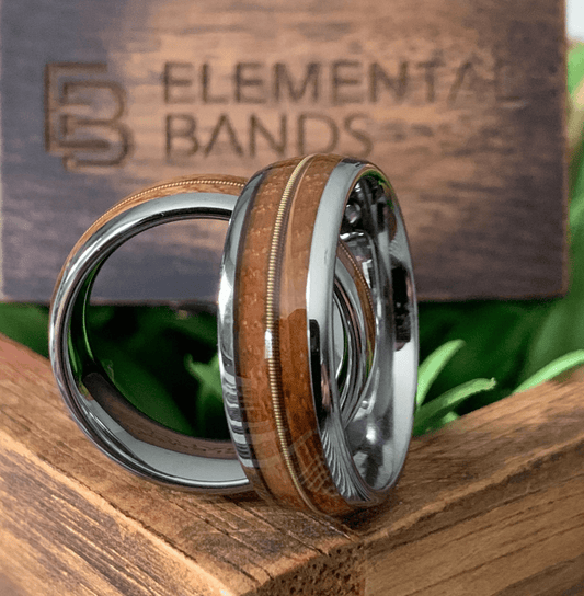 guitar string tungsten wedding ring