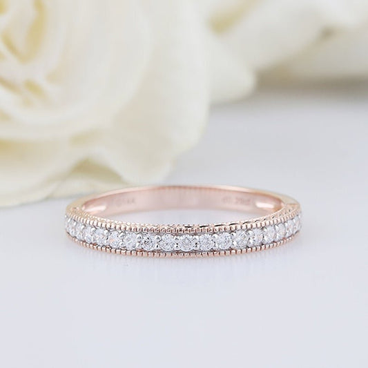 Rose Gold and White Gold Wedding Band