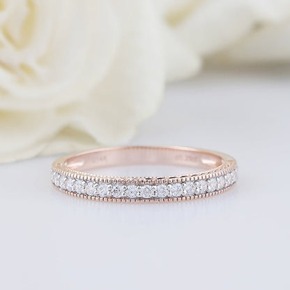 Rose Gold and White Gold Wedding Band