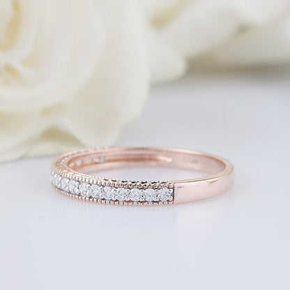 Rose Gold and White Gold Wedding Band