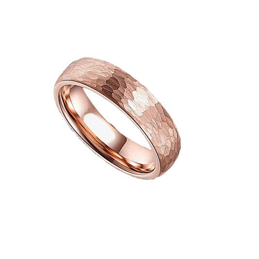 Hammered Tungsten Wedding Band